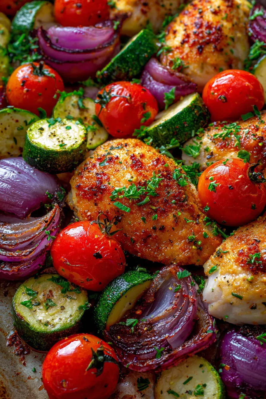 Sheet Pan Mediterranean Chicken & Zucchini: Easy Dinner
