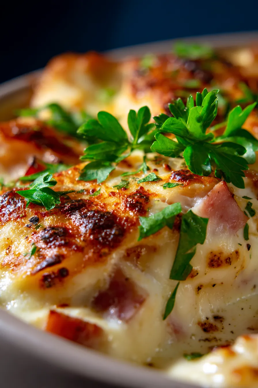 Easy Slow Cooker Chicken Cordon Bleu Casserole Recipe