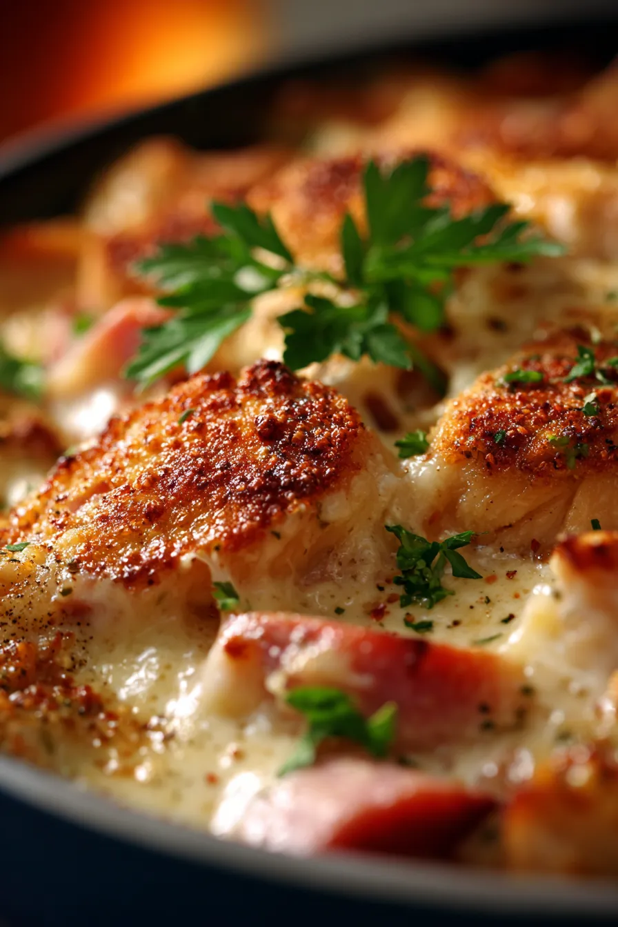 Slow Cooker Chicken Cordon Bleu Casserole-ingredients-overhead