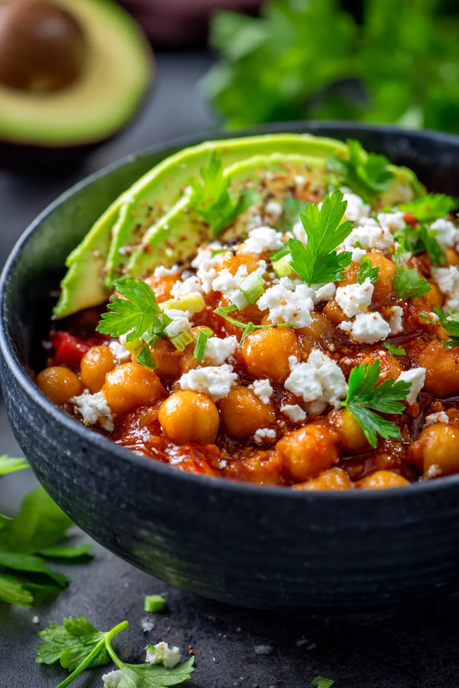 Slow Cooker Chickpea Feta Avocado Bowl: Easy & Healthy!
