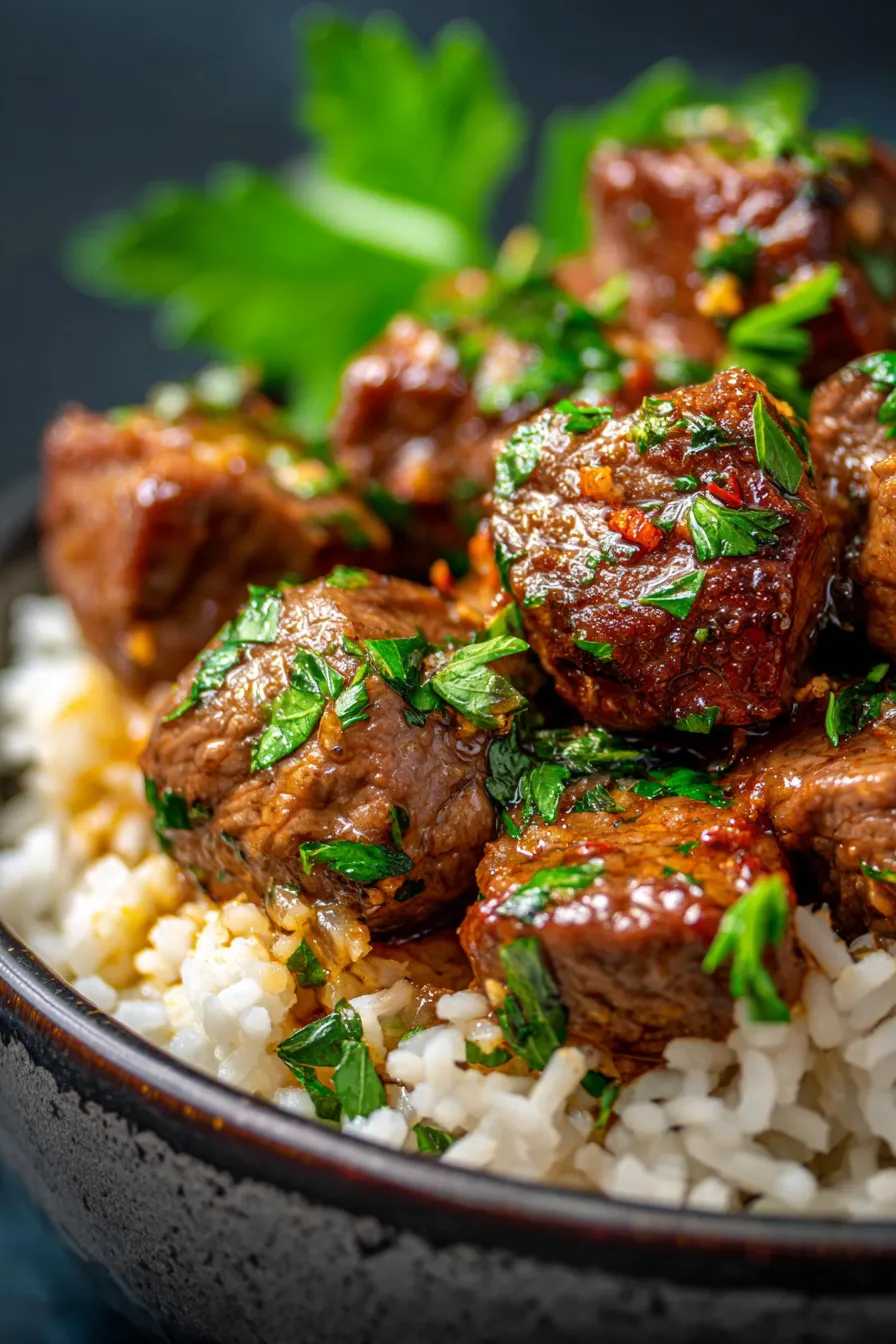 Slow Cooker Garlic Butter Beef Bites (High-Protein Meal Prep)-mealprep-containers