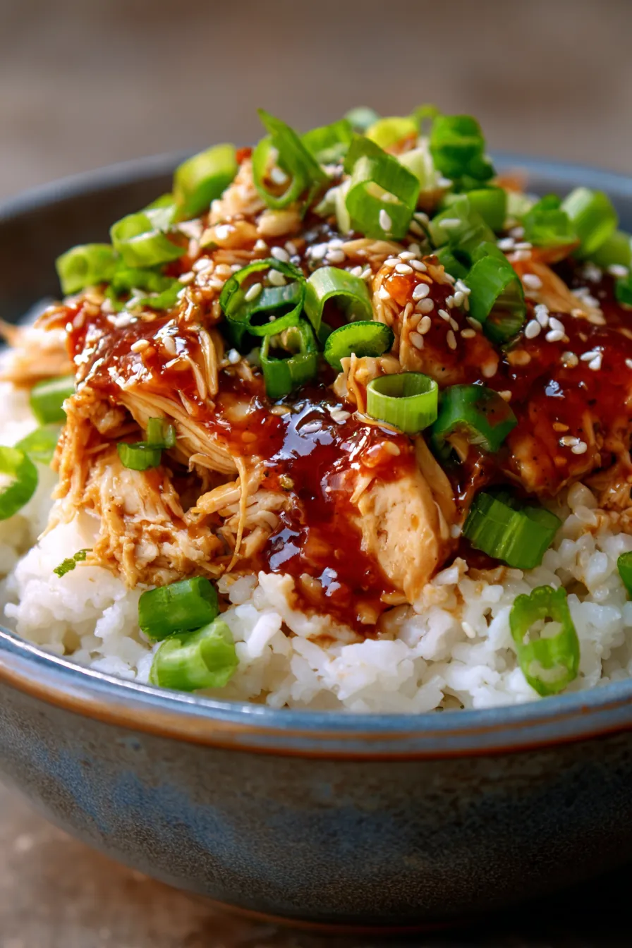 Slow Cooker Honey BBQ Chicken and Rice-meal prep-bowls