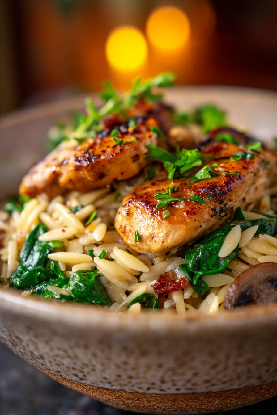 Comforting Slow Cooker Orzo Dinner with Chicken & Herbs