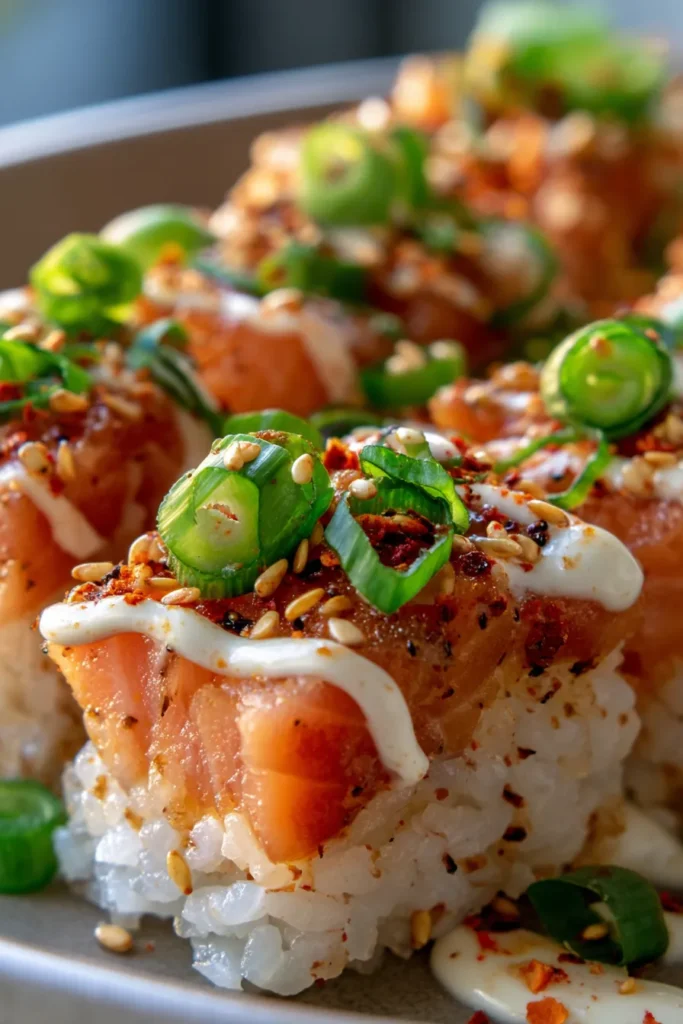 Easy Slow Cooker Spicy Salmon Sushi Bake Recipe