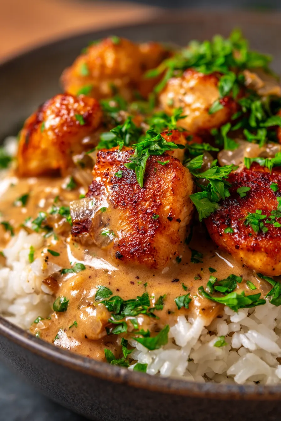 Smothered Chicken and Rice (Cozy One-Pan Dinner)-ingredients-prep