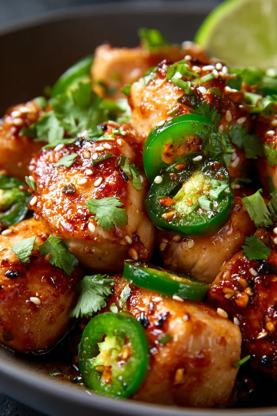 Spicy Jalapeño Chicken Recipe for Weeknights-sauce-closeup