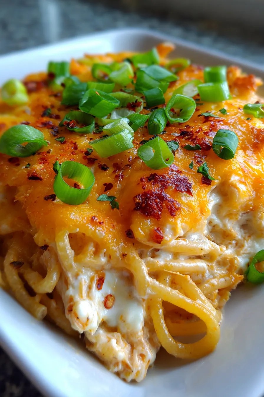 Spicy Southern Chicken Spaghetti Casserole-ingredients-bowl