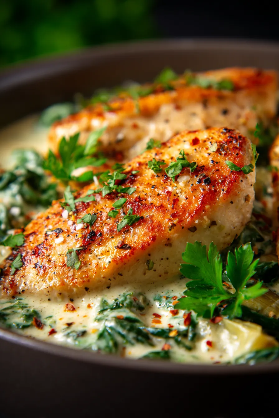 Spinach Artichoke Chicken Skillet | One-Pan 30-Min Meal