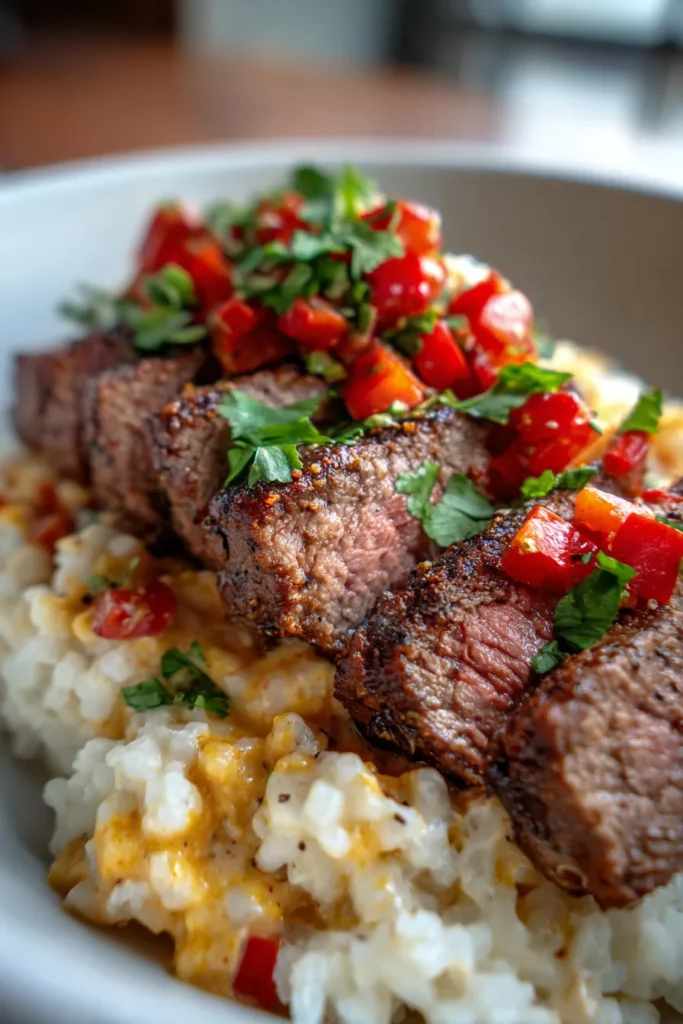One-Pan Steak Queso Rice: Easy Tex-Mex Dinner Recipe