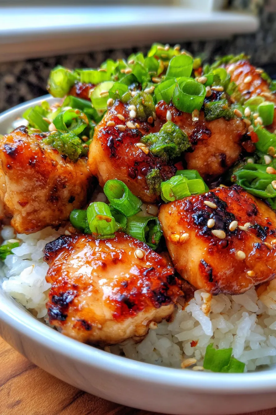 Sticky Chicken Rice Bowls-ingredients-fresh