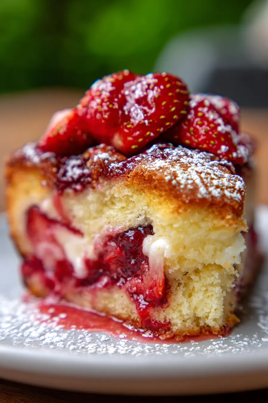 Strawberry Earthquake Cake-swirl-pattern-topdown
