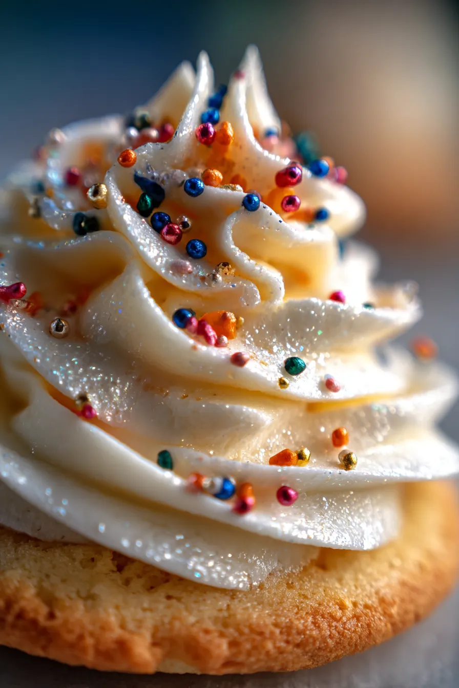 Sugar Cookie Frosting piping bag decoration