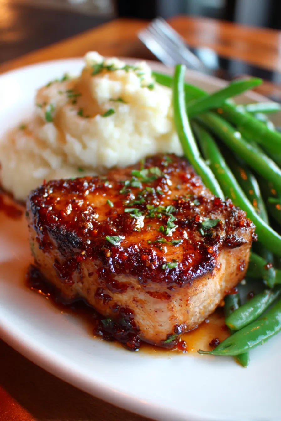 tender pork chop plate