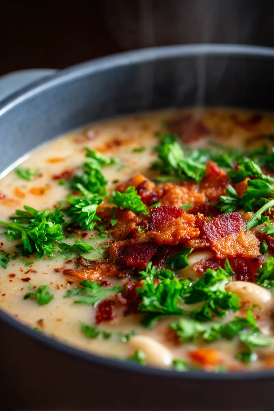 White Bean Soup with Bacon (Hearty Weeknight Dinner)-ingredients-prep