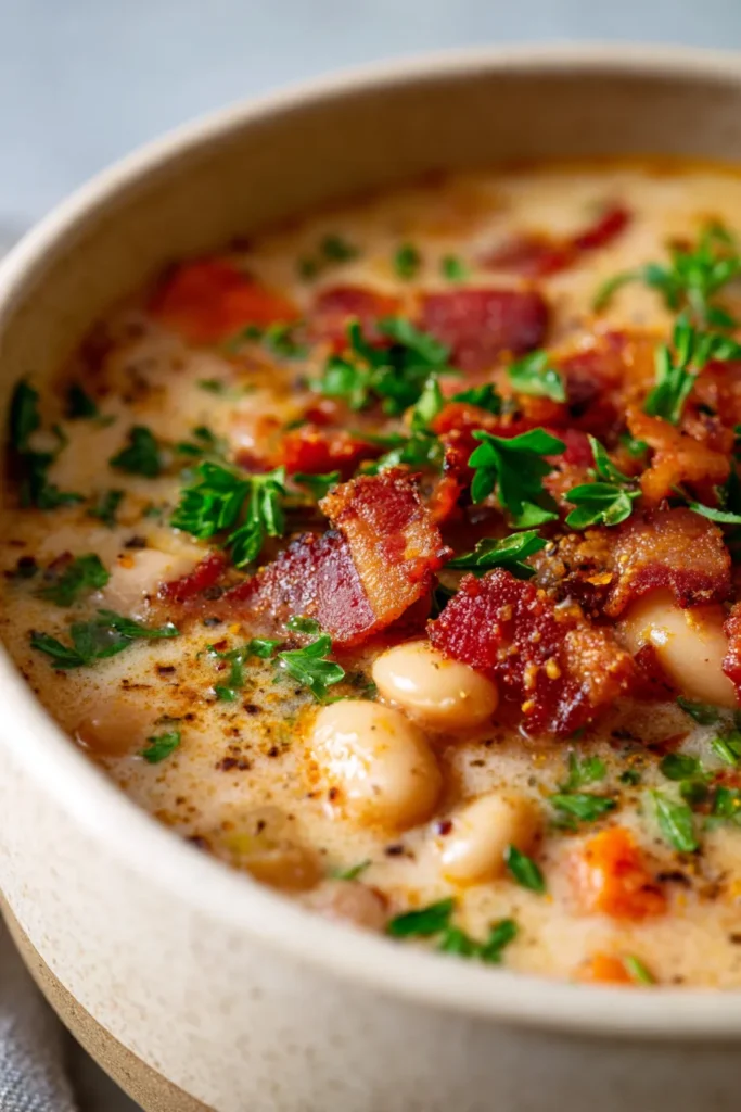 Hearty White Bean Soup with Bacon: Easy Weeknight Dinner