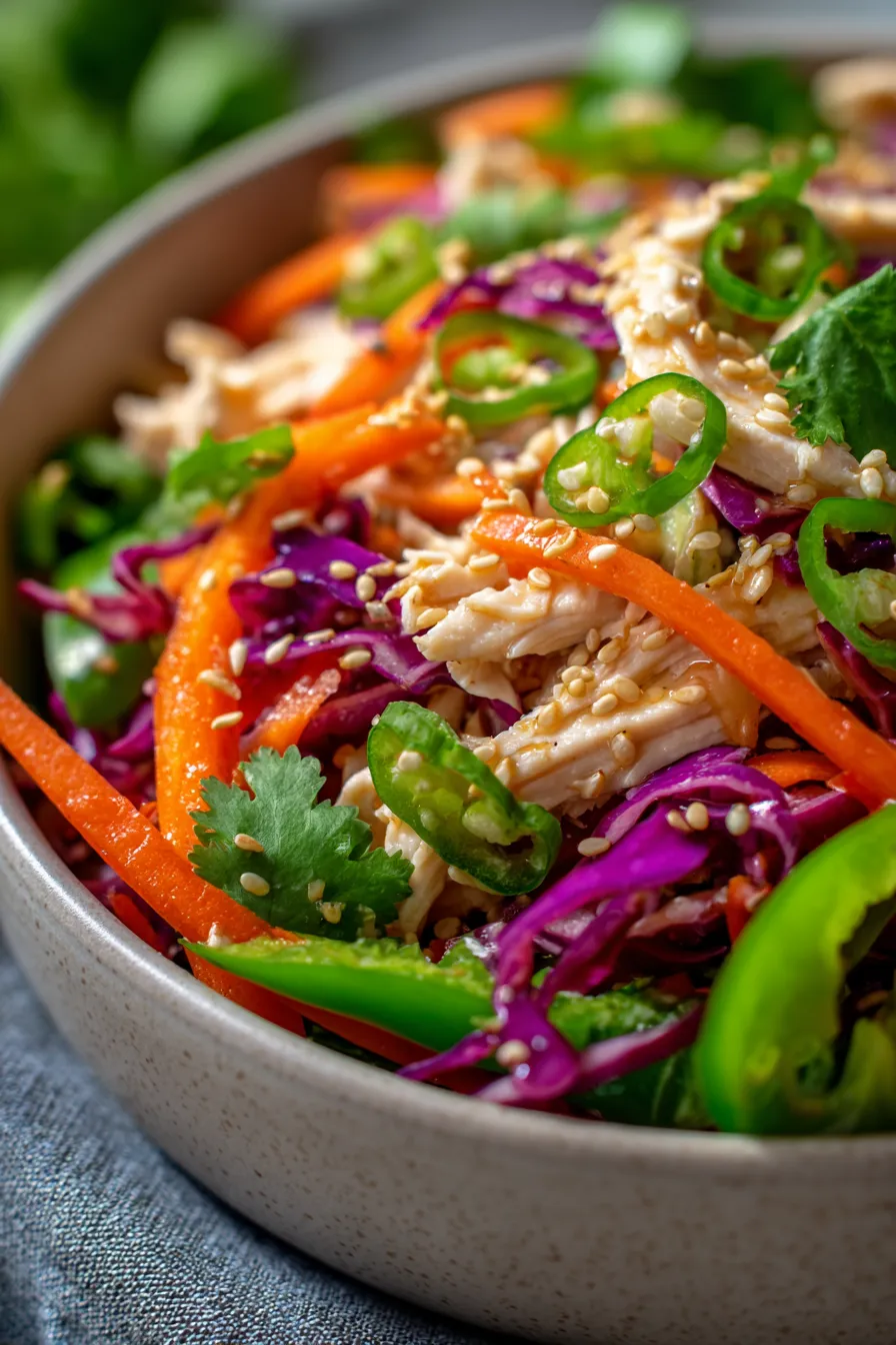 Whole30 Chinese Chicken Salad (30-Minute Paleo Dinner)-serving-bowl
