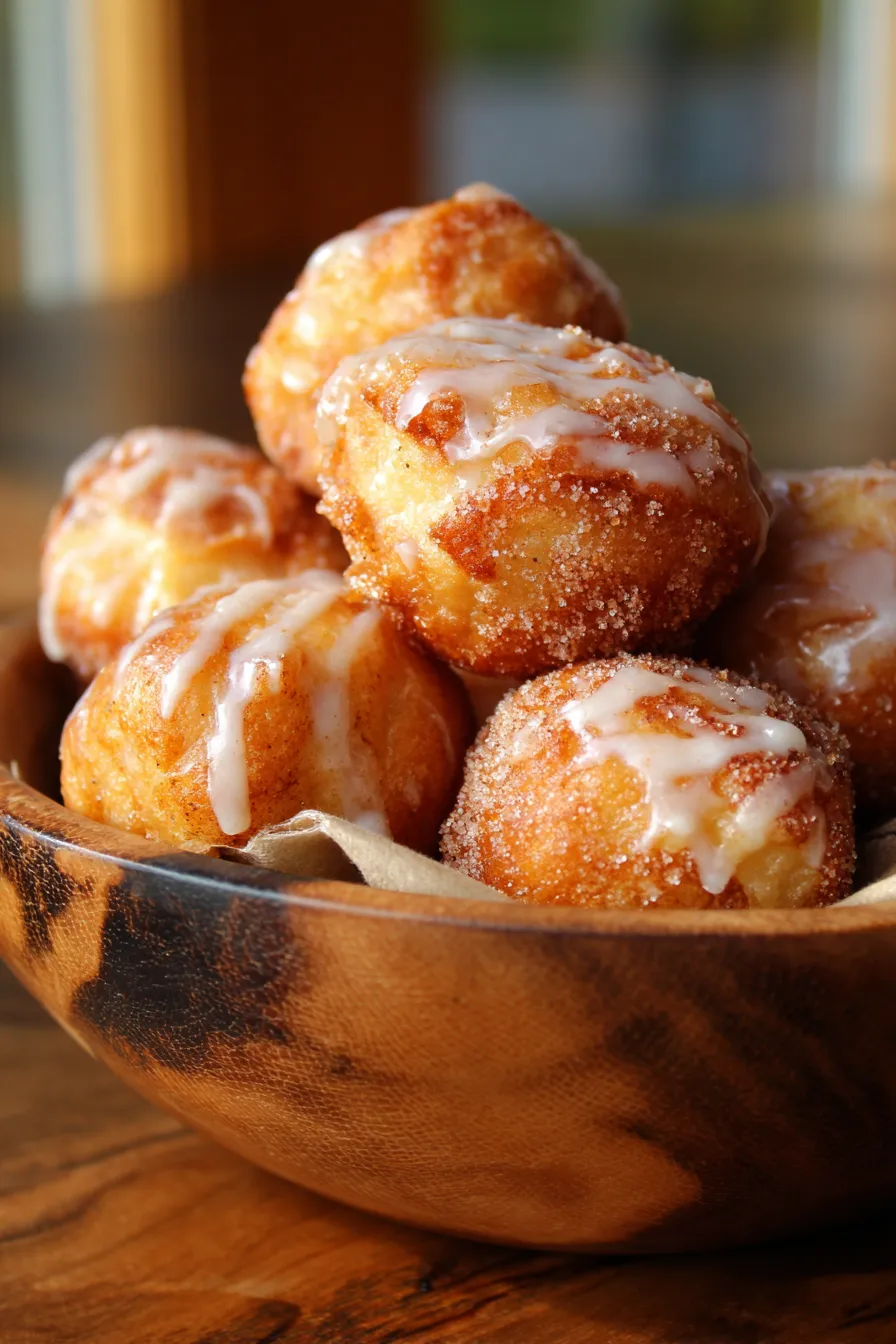 Apple Fritter Bites-frying-process-dough-oil
