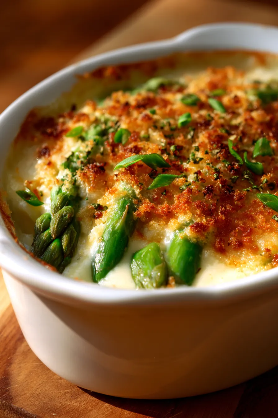 Asparagus Casserole-serving-spoon