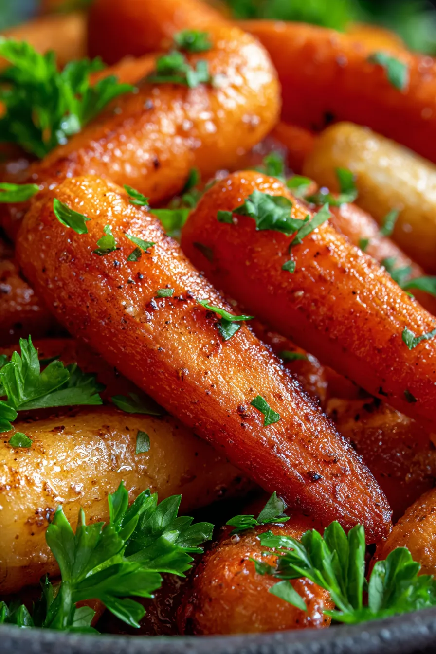 Baked Carrots with Brown Sugar-serving-fork