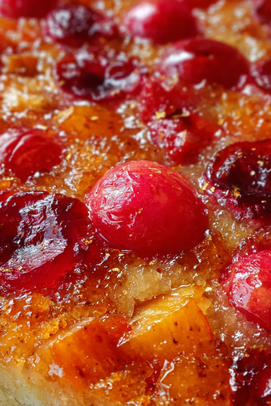 Baked Sticky Rhubarb Pudding-gooey-sauce