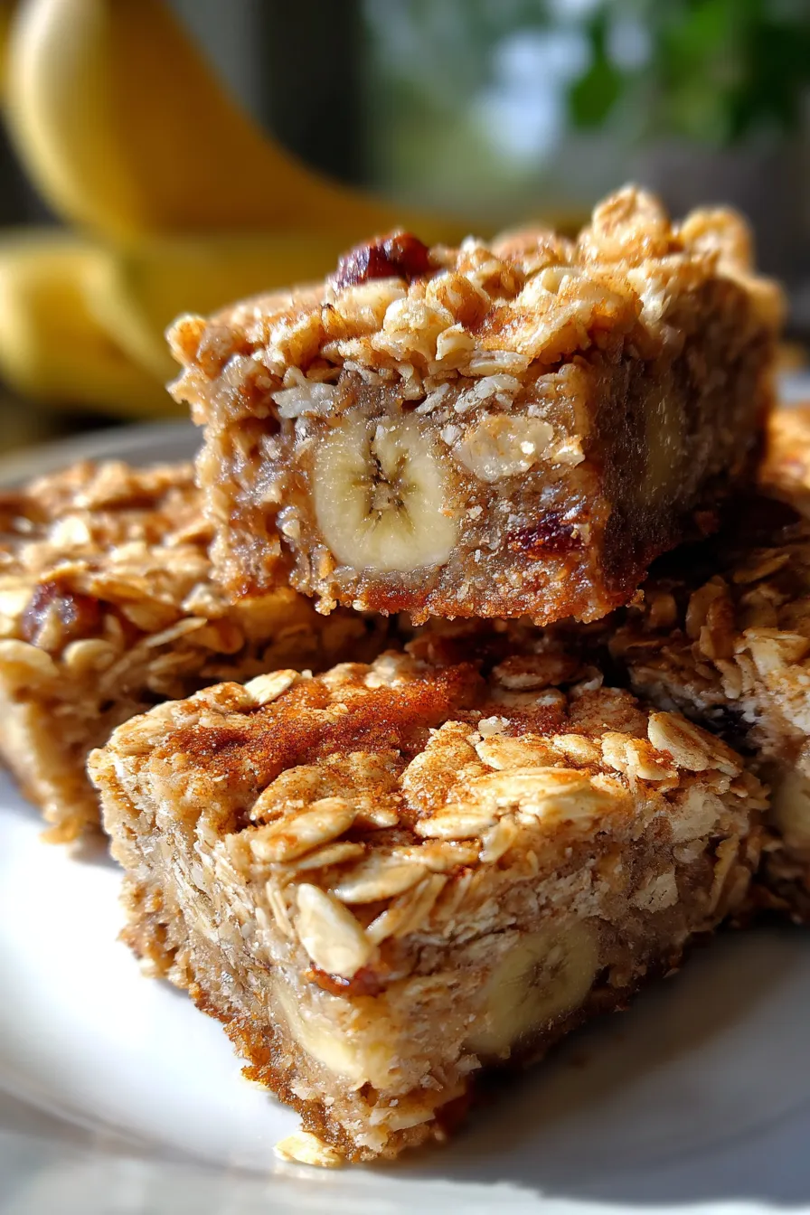 Banana Oatmeal Bars (Healthy Snack Meal Prep)-texture-closeup