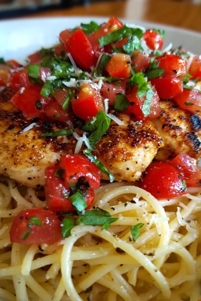 Bruschetta Chicken Pasta: Easy & Flavorful Weeknight Dinner