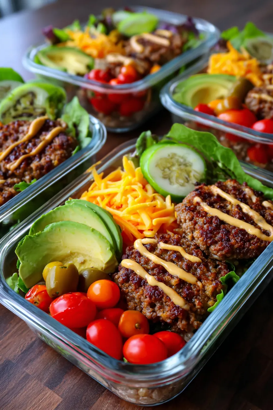 Low-Carb Burger Bowls: Easy Meal Prep for Healthy Lunch