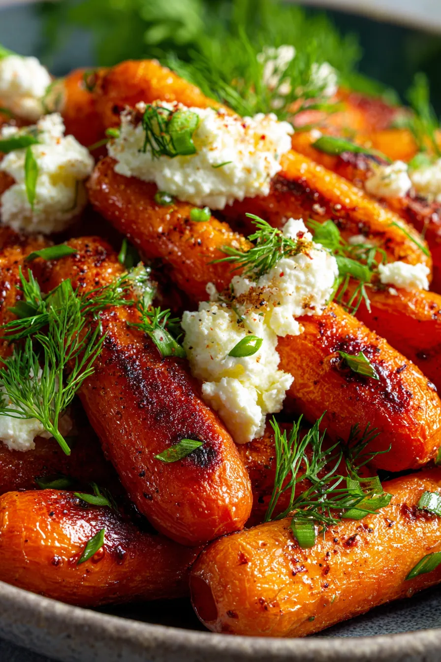 caramelized carrots close-up