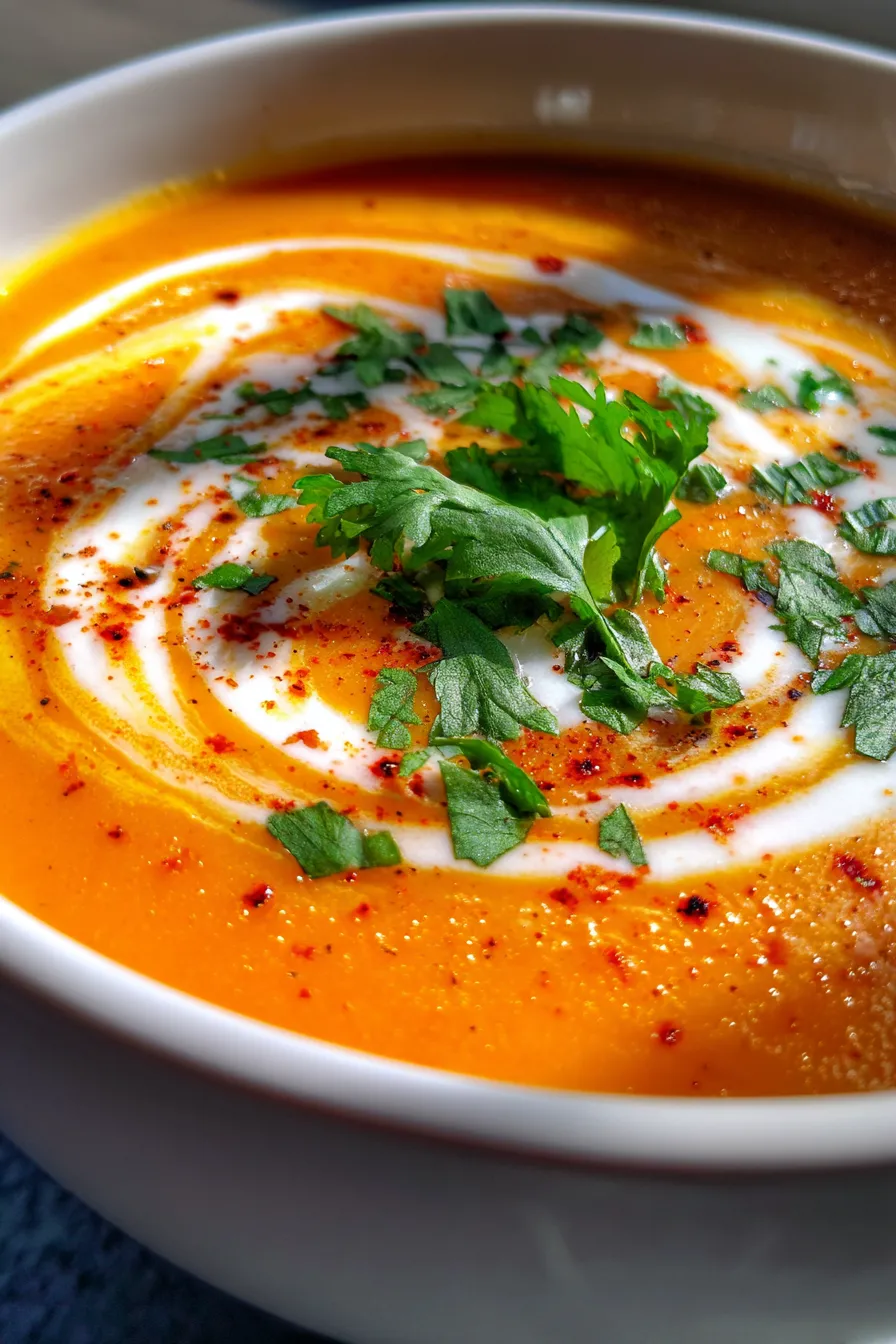 Carrot Ginger Soup-texture-closeup