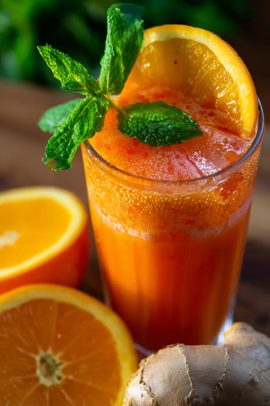 Immune-Boosting Carrot Juice with Orange & Ginger