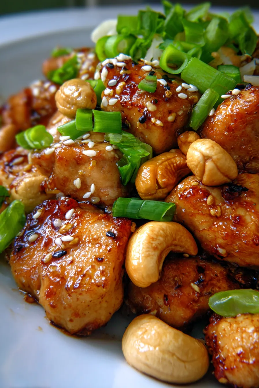 Cashew Chicken-sauce-closeup