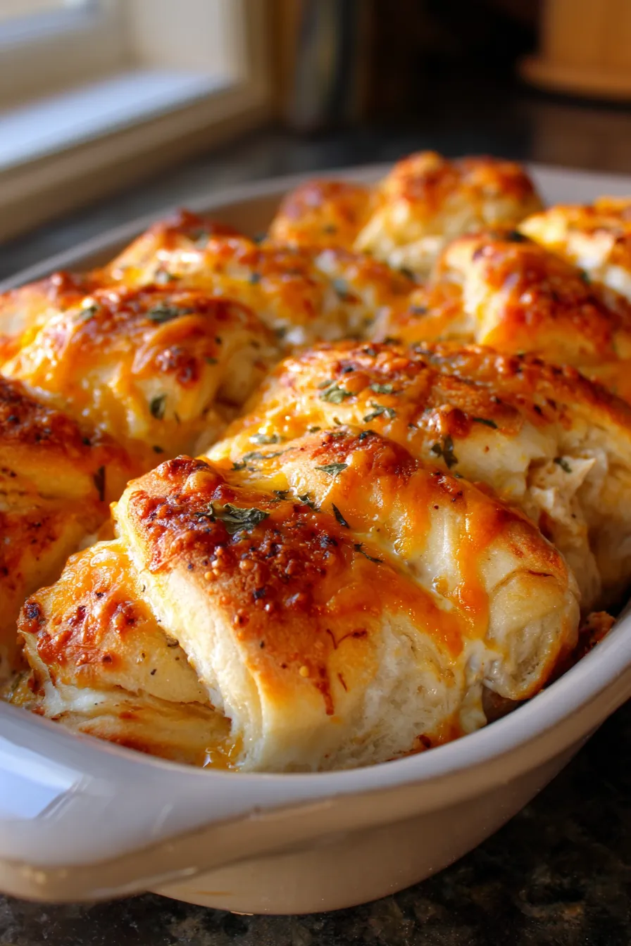 Cheesy Chicken Crescent Bake-ingredients-prep close up