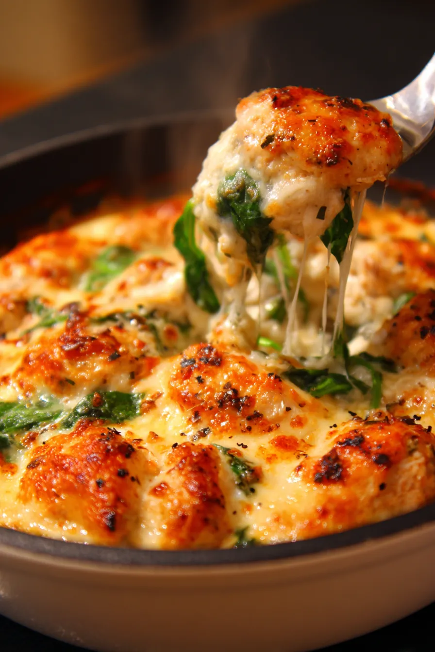 Chicken and Spinach Casserole with Cream Cheese-finished-dish