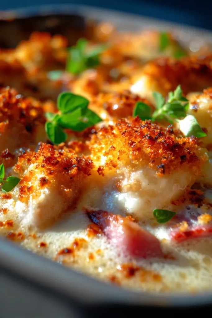 Easy Cheesy Chicken Cordon Bleu Casserole Recipe