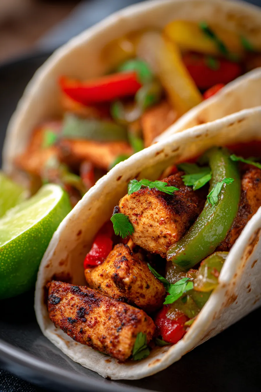 chicken fajitas platter