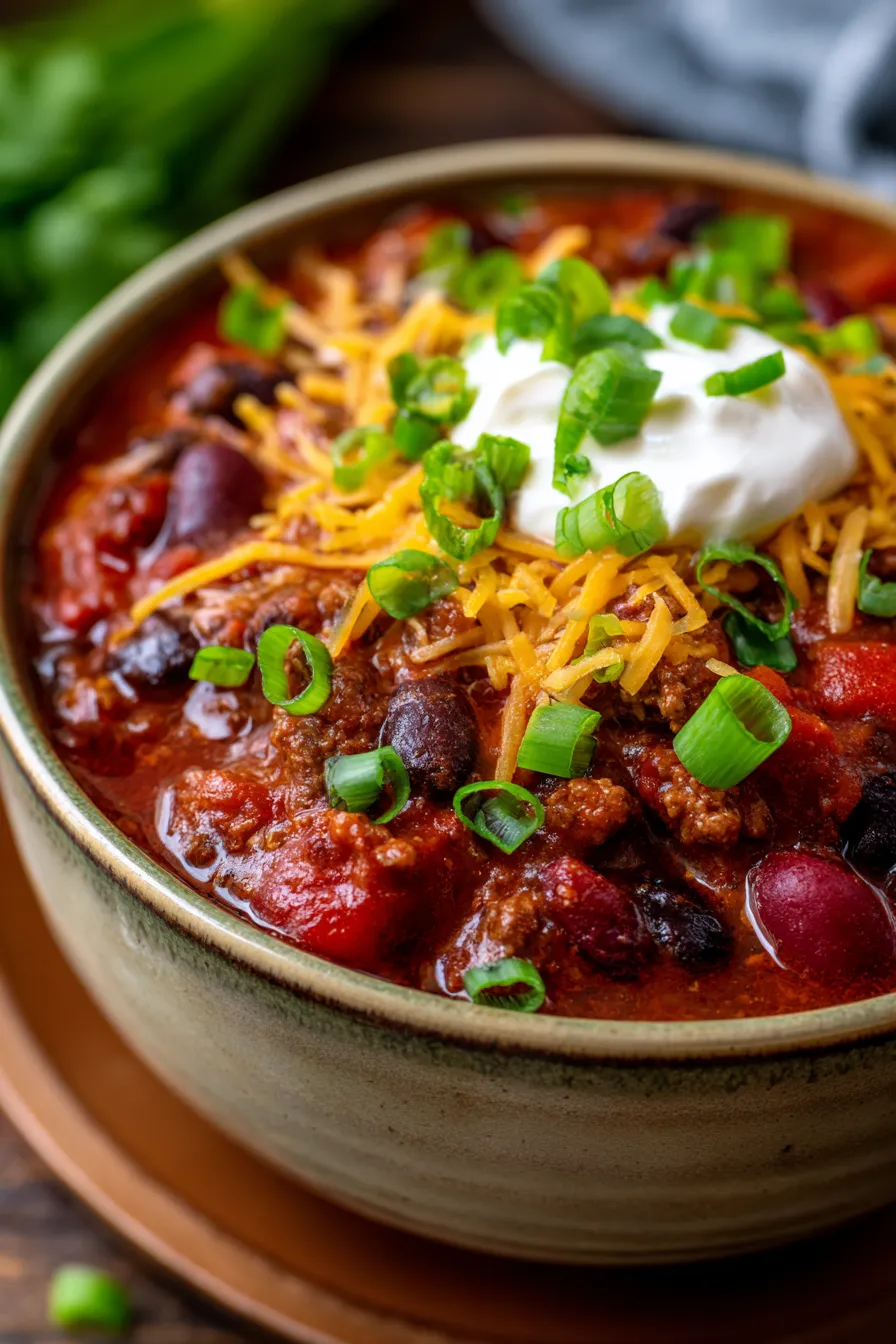 Chili toppings vibrant