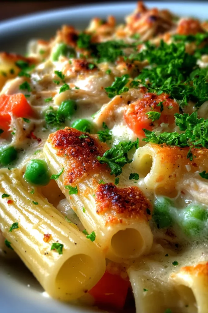 Creamy Classic Chicken Pot Pie Pasta | Easy Comfort Food