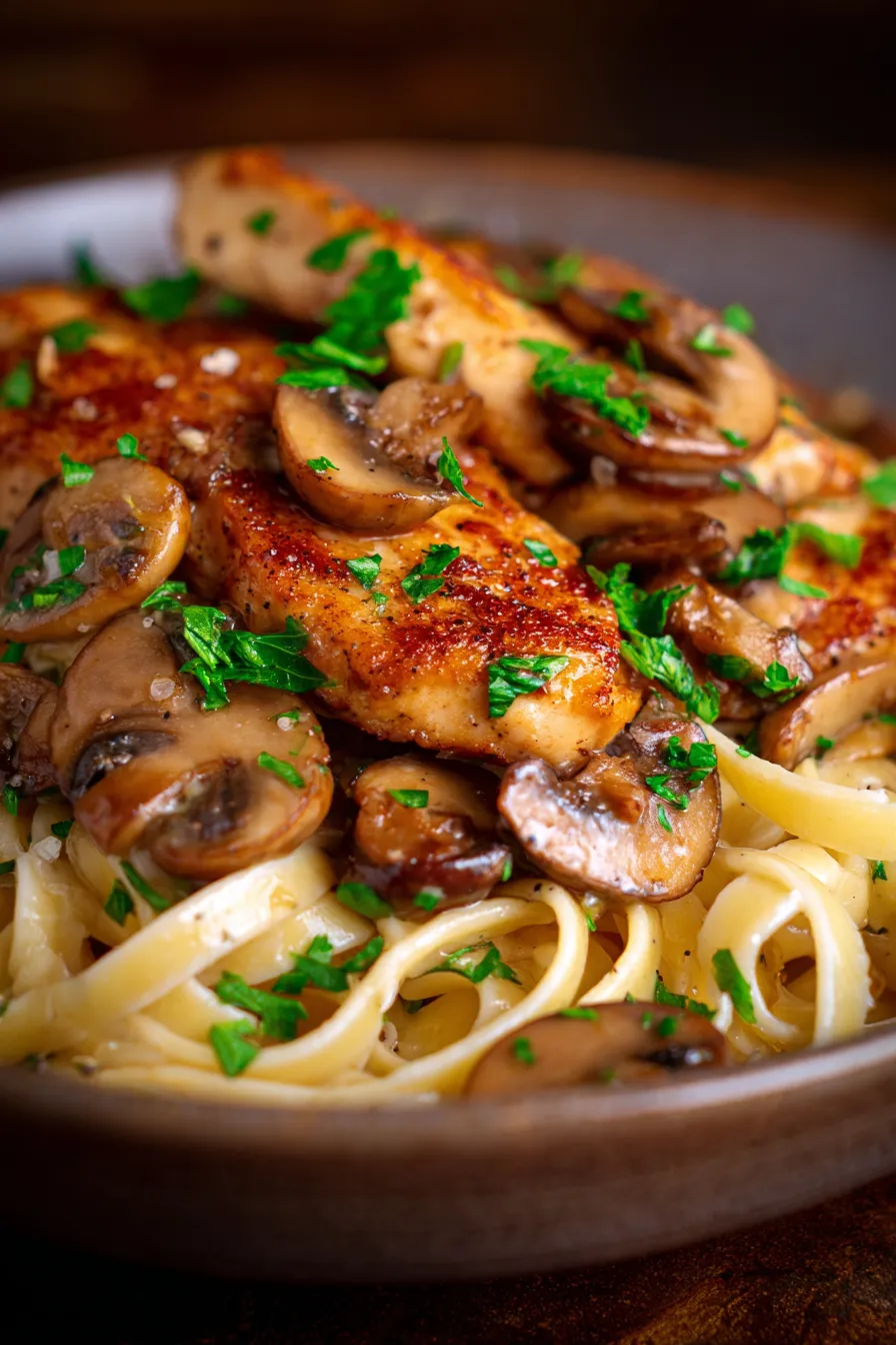 Cozy & Comforting Chicken Marsala Pasta - Well Seasoned Studio-ingredients-prep