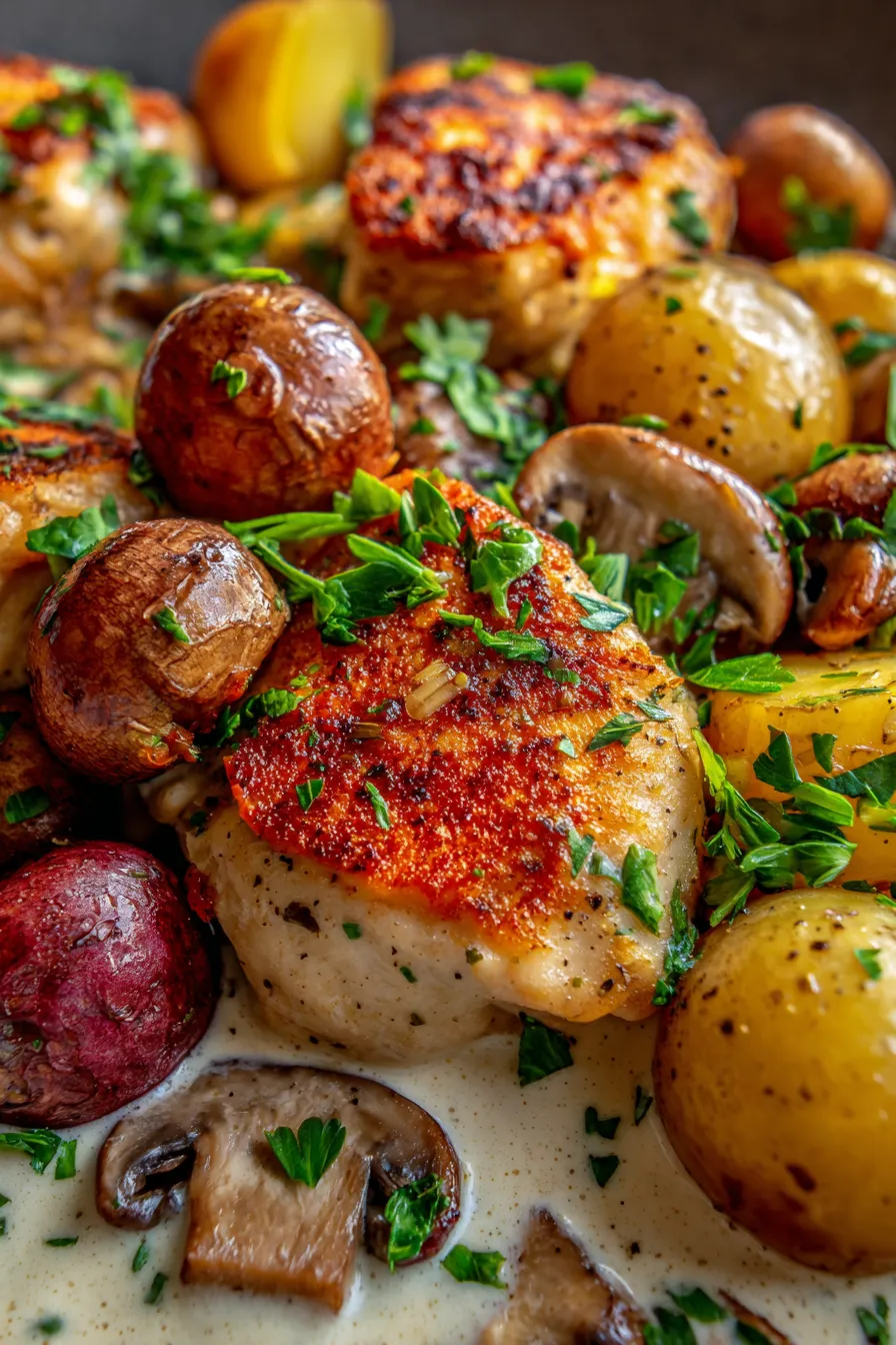 cozy dinner plate closeup