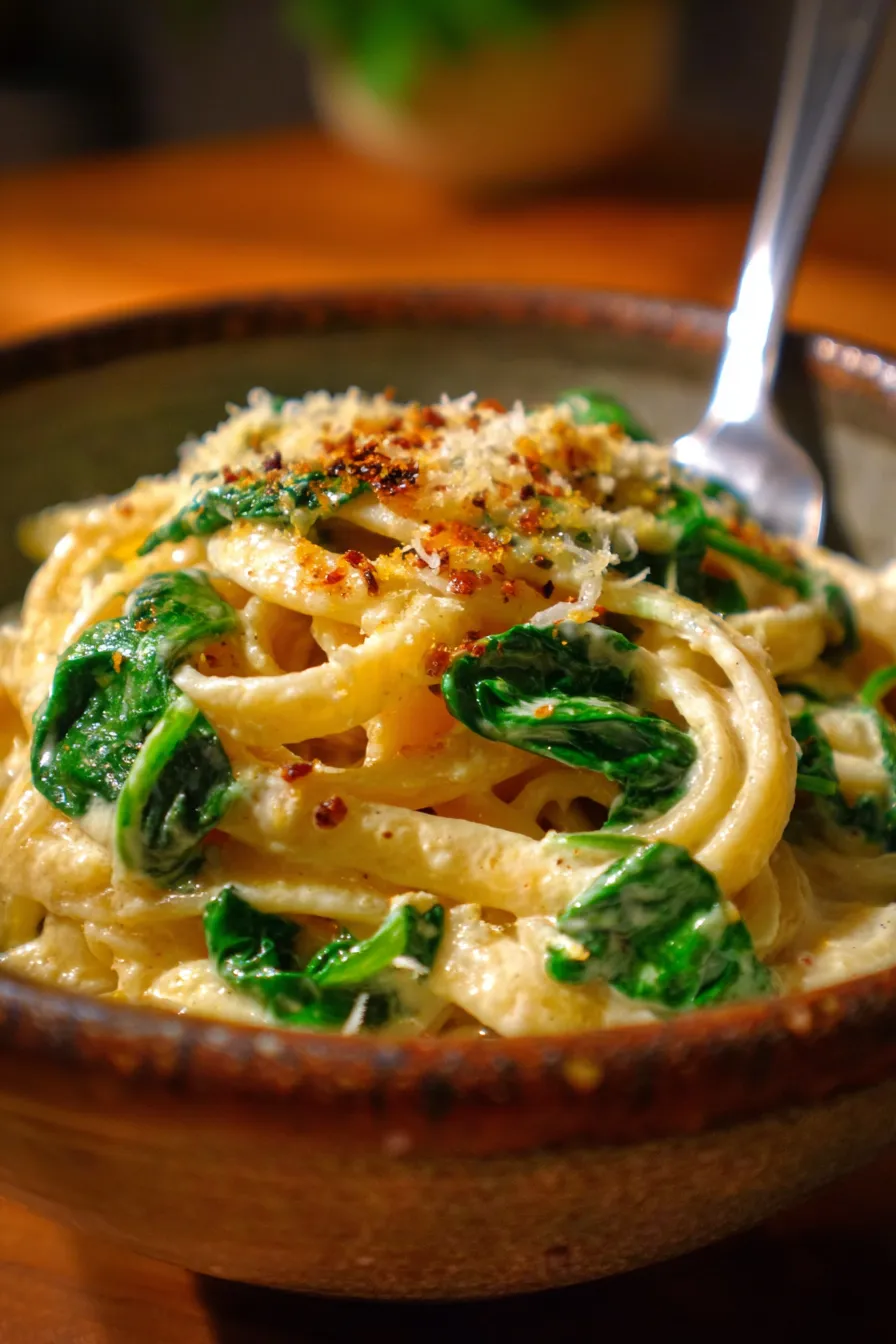 Creamy Garlic Pasta-ingredients-prep