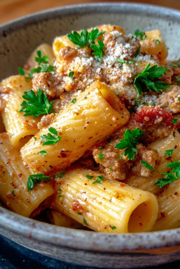 Creamy Sausage Rigatoni Pasta – Easy Weeknight Comfort Food!