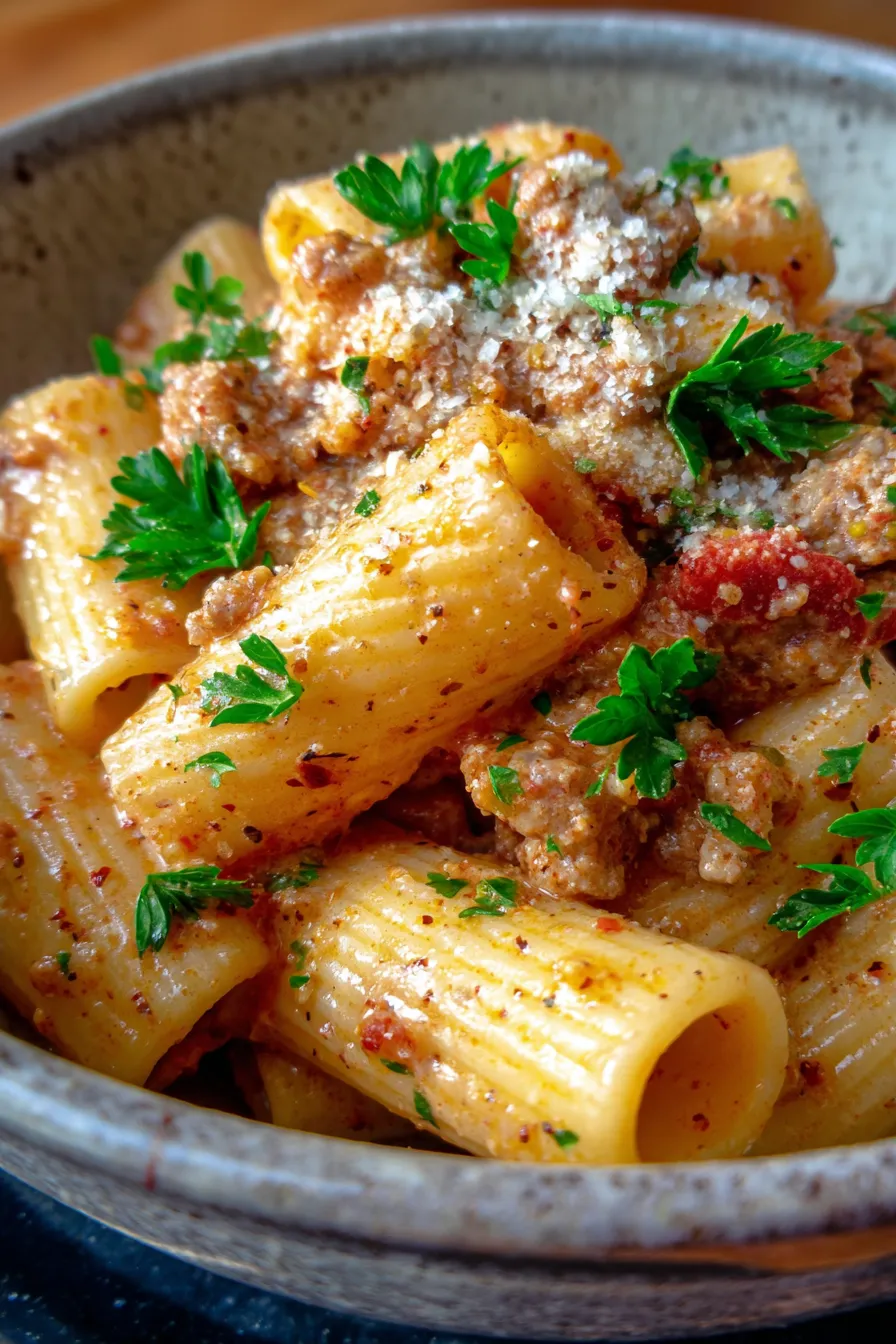 Creamy Sausage Rigatoni Pasta – Easy Weeknight Comfort Food!