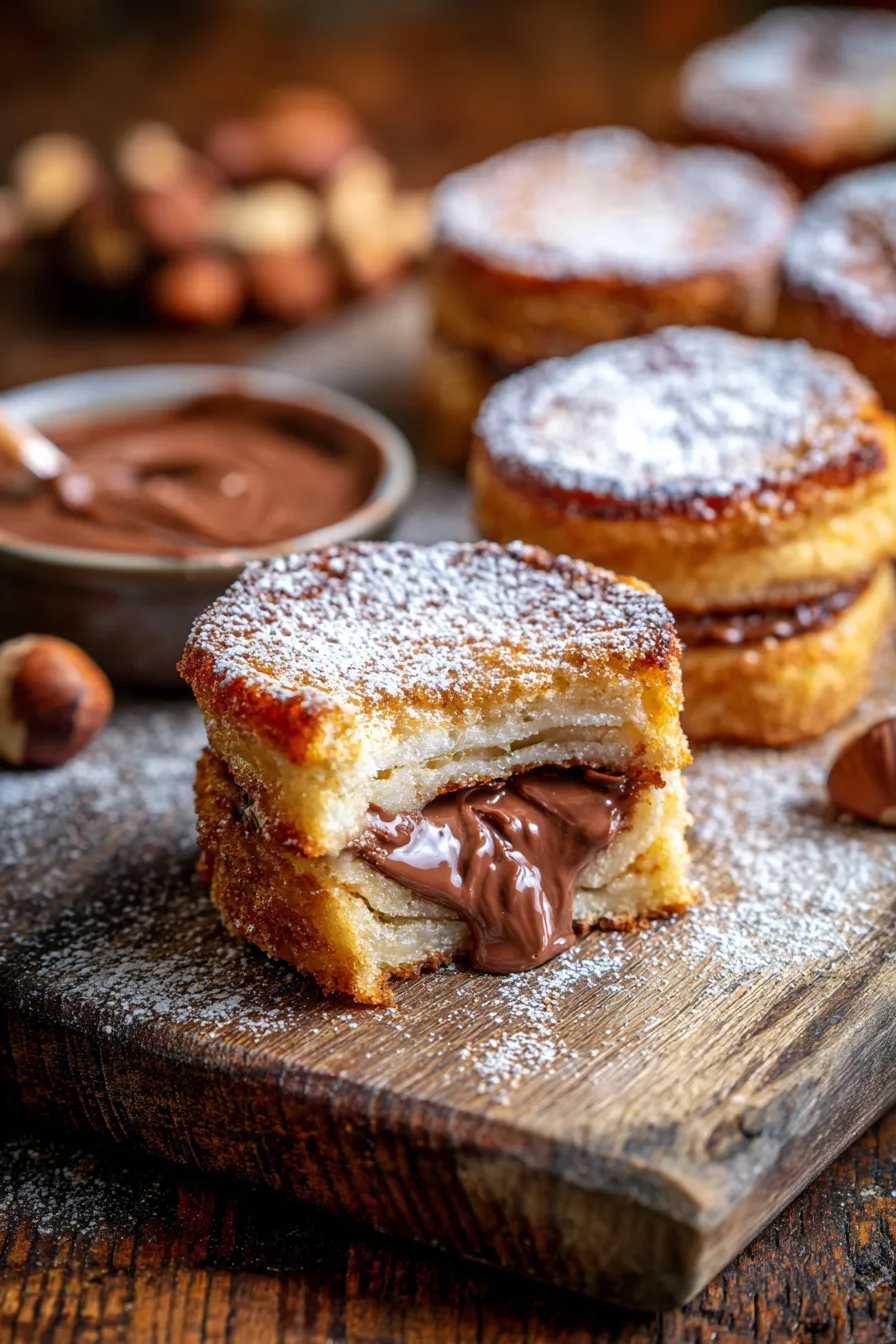 Crispy Nutella pies with powdered sugar air fryer recipe