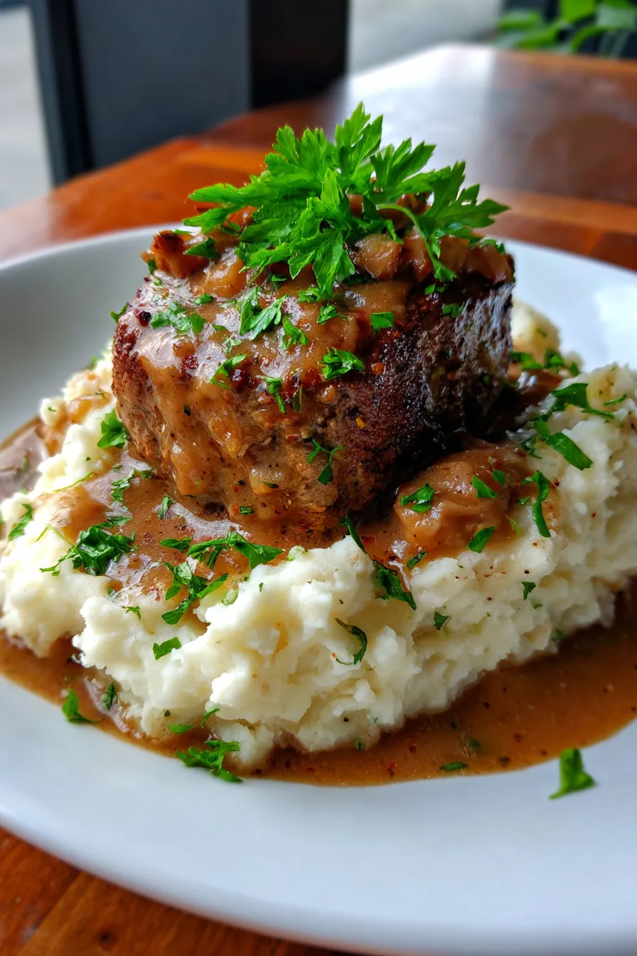 Crock Pot Cube Steak and Gravy-tender steak-closeup
