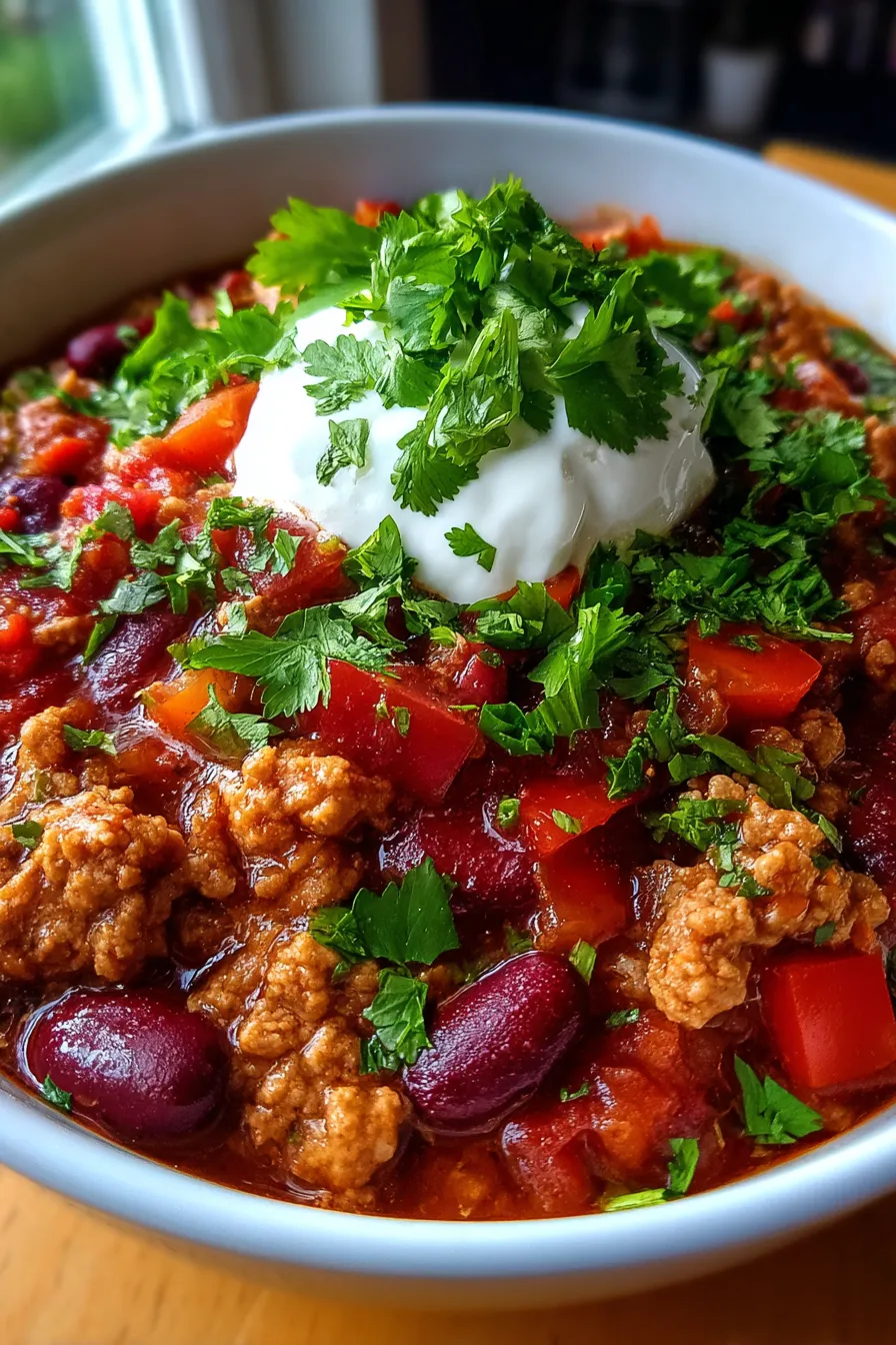Crockpot Chili-simmering-texture