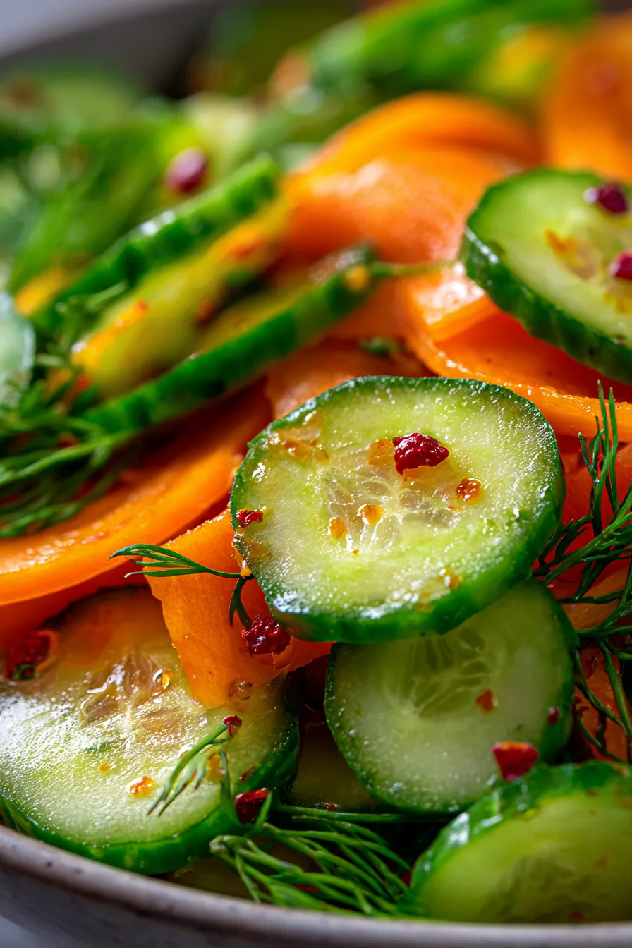 Cucumber Carrot Salad-texture-closeup