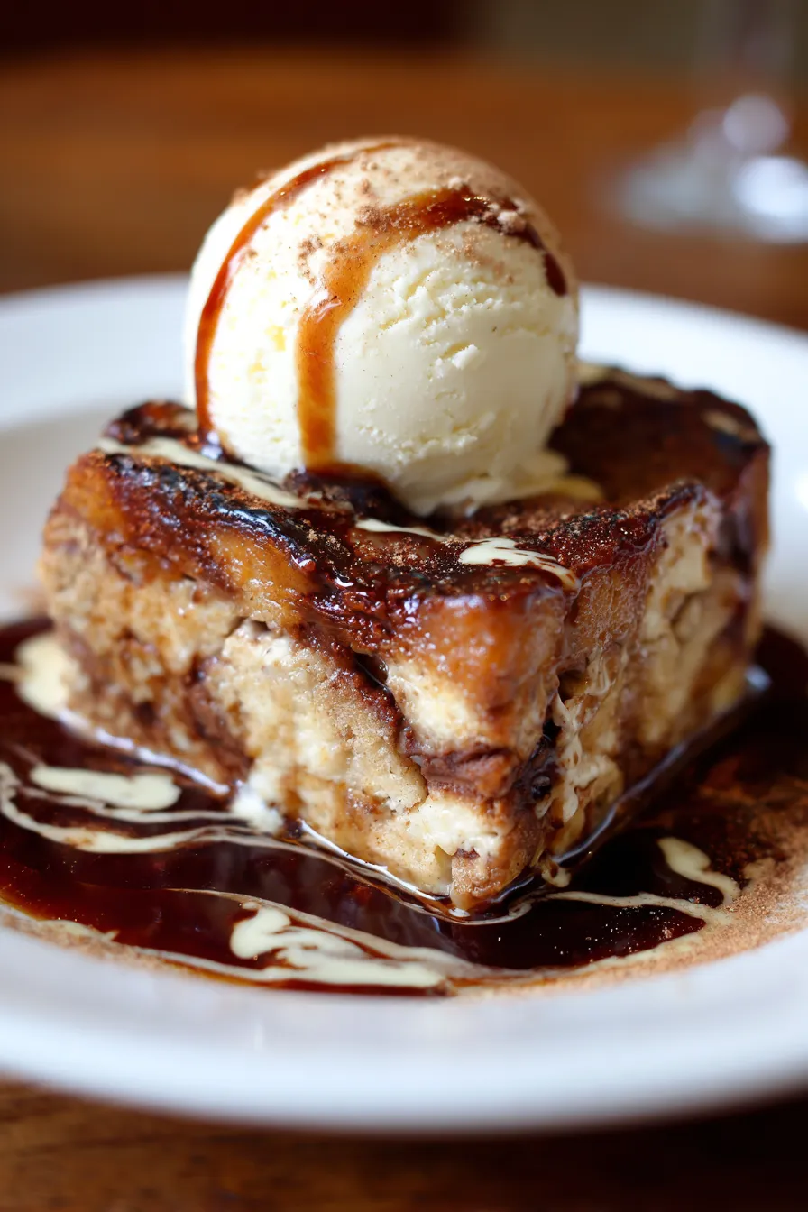 Decadent Gooey Chocolate Cream Cheese Bread Pudding Recipe