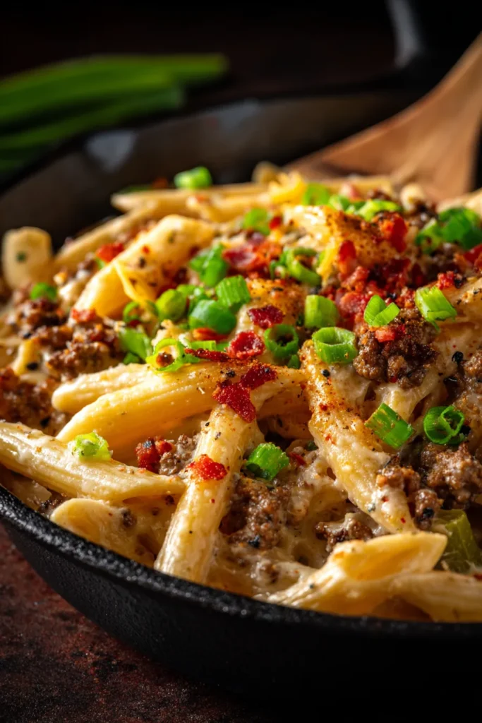 Easy Loaded Cheeseburger Alfredo Pasta: Ultimate Comfort Food!