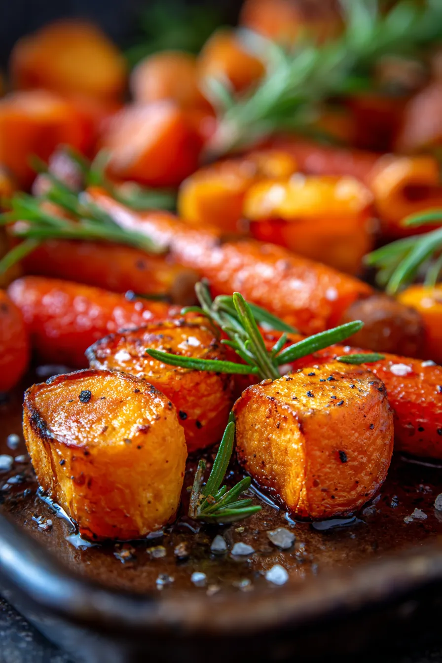 fresh herbs roasted root vegetables