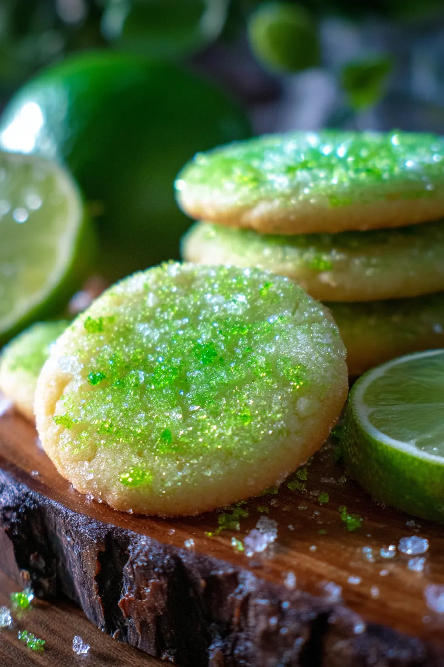freshly baked lime cookies